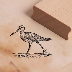Motief Stempel Strandloper Stempel Vogel 48 x 38 mm - Houten Stempel Scrapbooking Embossing Crafts Postzegels - Gift Oostzee Noordzee Kust