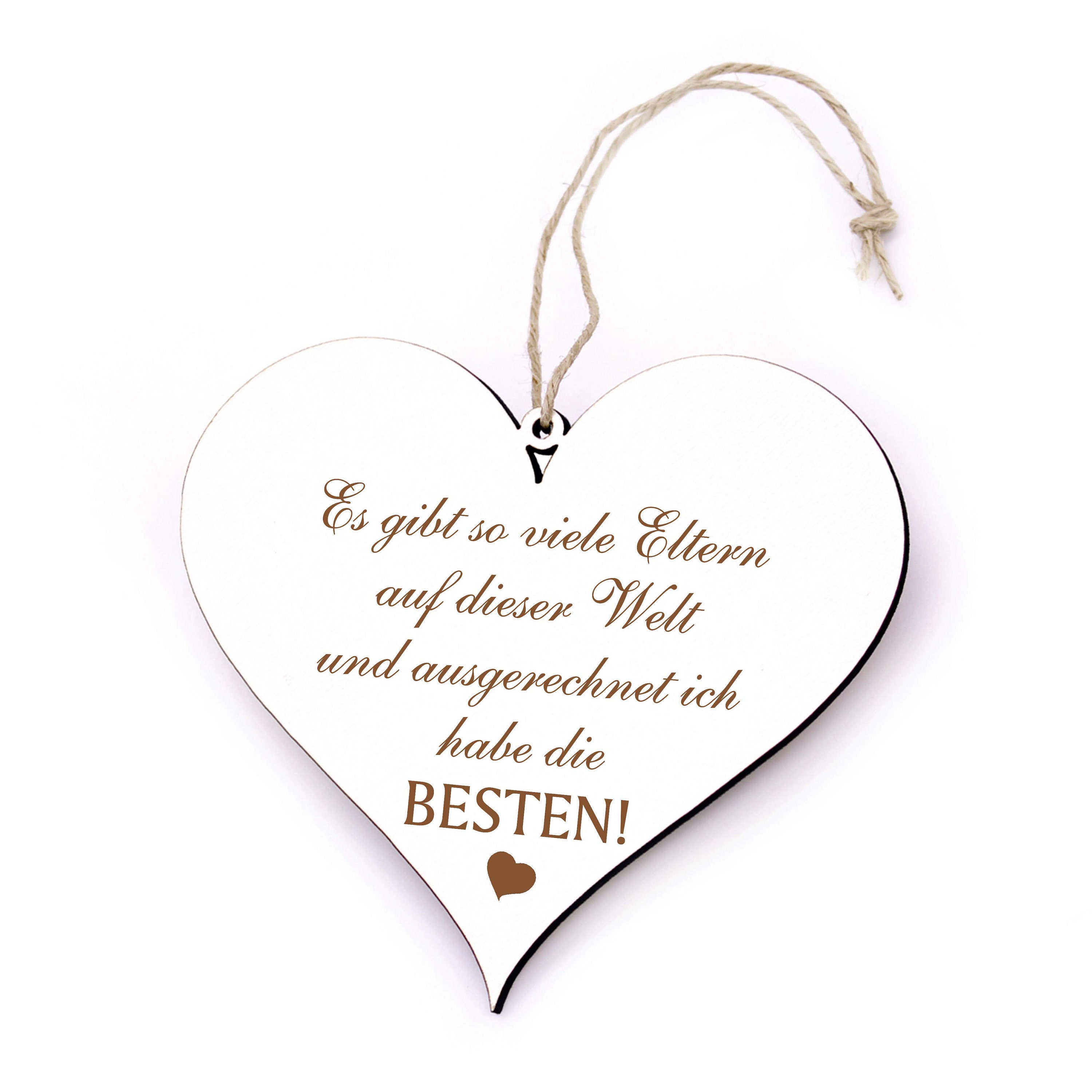 Schild Herz Spruch BESTE ELTERN der Welt Herzschild 13 x 12 Etsy