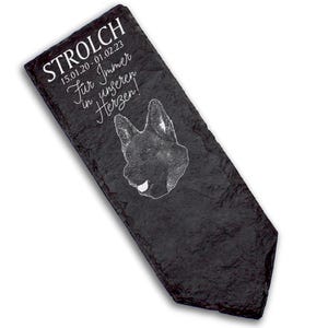 Grave marker grave decoration gravestone - German Shepherd - Personalized grave decoration 8 x 22 cm grave decoration keepsake pet name date