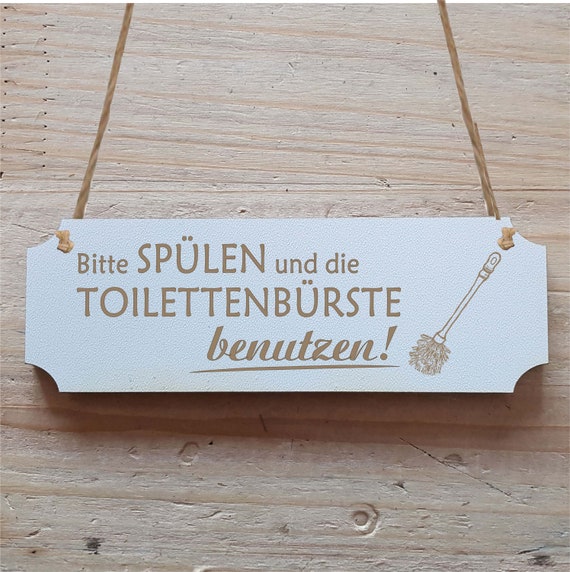 Schild BITTE SPÜLEN und die Toilettenbürste benutzen - Etsy Schweiz