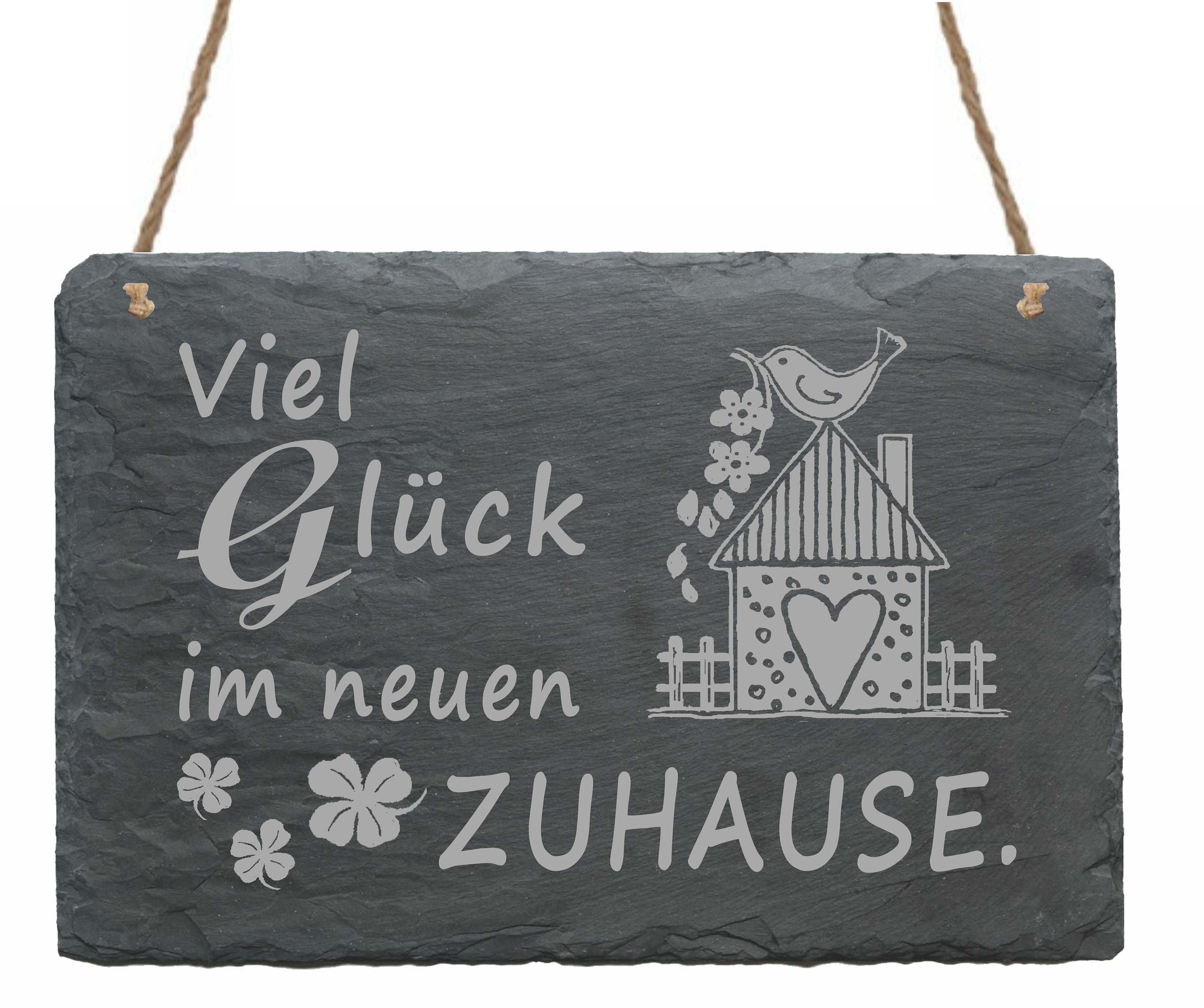 Schiefertafel Viel Glück im neuen Zuhause mit Motiv Etsy 日本
