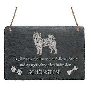 Slate Slate Slate «SHIBA INU-Most Beautiful Dog» Dogs Sign Decoration Dog Break Gift Dog Breeder Dog Breeder Door Shield Japan