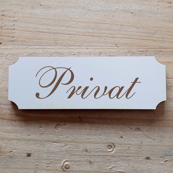 Dekoschild « PRIVAT » Holzschild Schild Türschild selbstklebend Hinweisschild Shabby Vintage Hotel Pension Ferienwohnung Praxis Büro Klinik