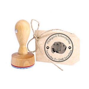 Stamp personalized Hanoverian Hound 40 mm address stamp wooden stamp - name address address stamp name stamp motif stamp