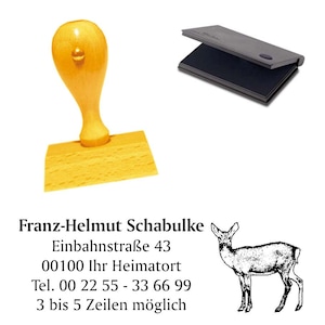 Wooden Stamp - Deer - Stamp