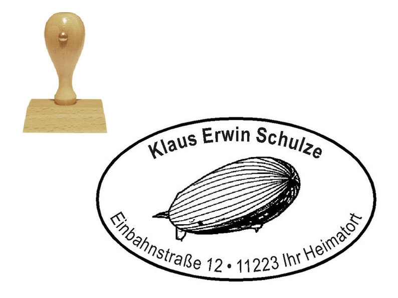 Stempel Holzstempel LUFTSCHIFF Bild 1