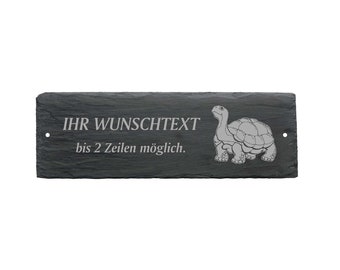 Weatherproof door sign « TURTLE » with desired text or name - approx. 22 x 8 x 0.5 cm sign Name plate Bell Family Zoo Zoo Ocean