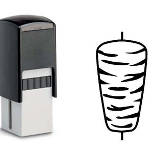 Stamp bonus card stamp « DÖNER » 10 x 10 mm motif kebab kebab skewer bonus card bonus card customer customer card kebab shop snack bar bistro