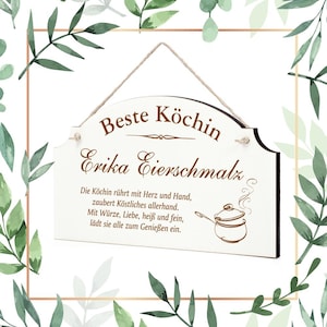 Sign Best Cook Best Cook Gift - funny gifts professions personalized gift idea 14 x 8.5 cm - decorative sign with saying