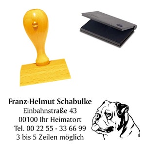 Wooden Stamp ENGLISH BULLDOGGE Dog 2 - Stamp