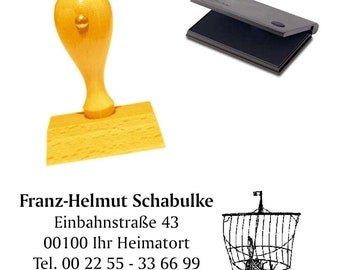 Holzstempel 'WIKINGERSCHIFF' Schiff - Stempel