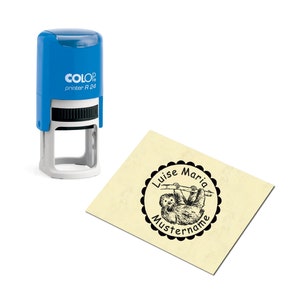 Timbro Ingenues Piccolo bradipo - Con nome personale • Gift School Beginning School Teacher Teacher Stamp • Kids Zoo