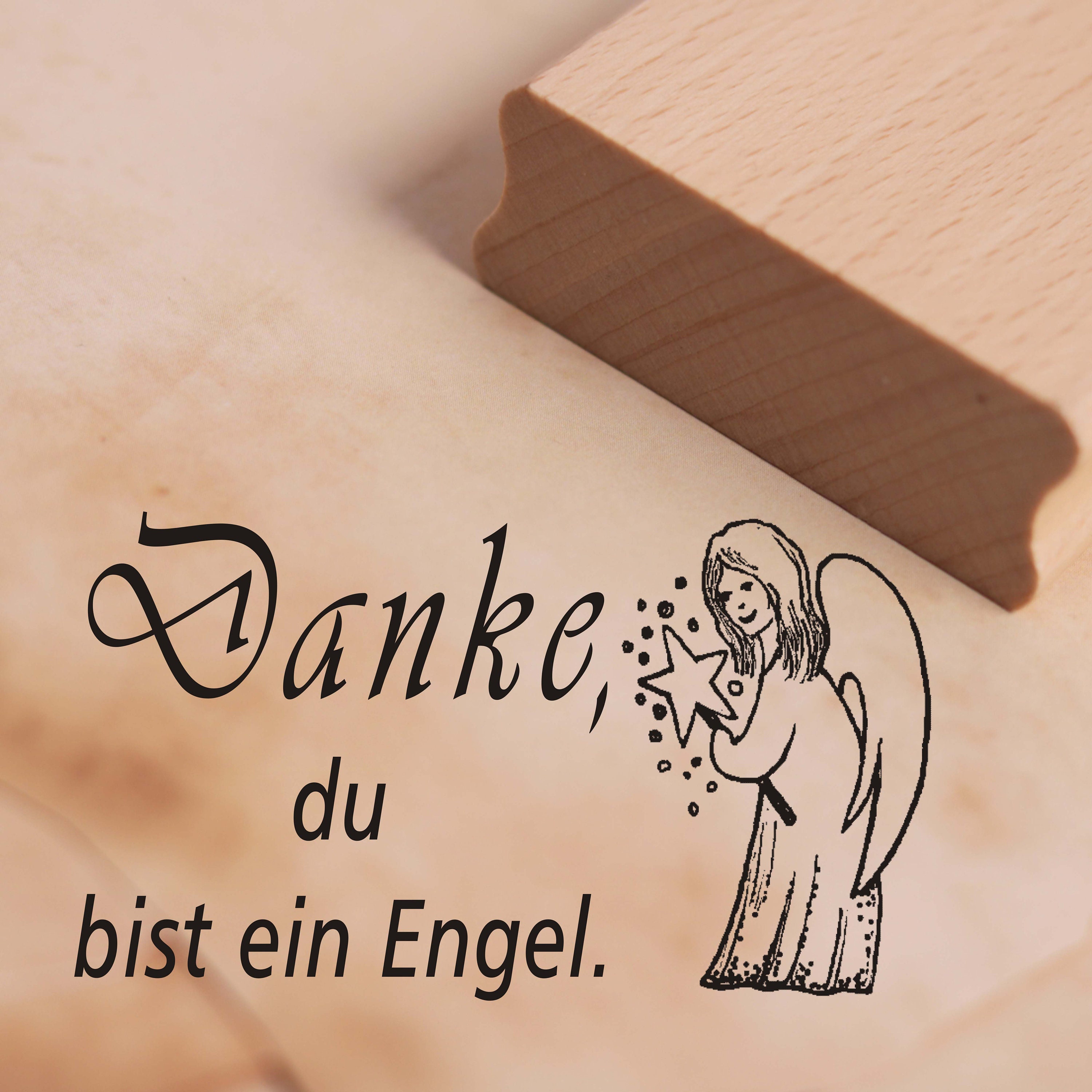 Stempel Danke du bist ein Engel Motivstempel ca. 48 x 27 mm Etsy