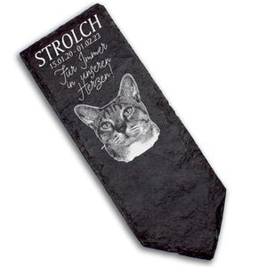 Grave marker grave decoration gravestone - Australian Mist Cat - Personalized grave decoration 8 x 22 cm grave decoration keepsake pet name date