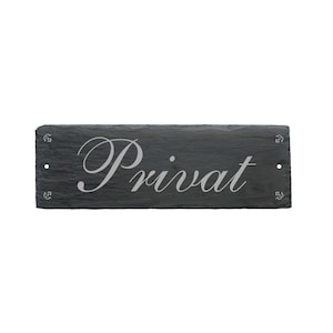 Slate sign « PRIVATE » slate door sign front door information sign info visit visitor guests practice clinic restaurant hotel entrance