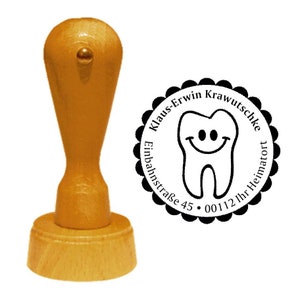 Francobolli - DENTISTA - Nome timbro indirizzo Professione Dentista Dentista Pratica Dental E cura DentalE Denti Denti Denti Bambini