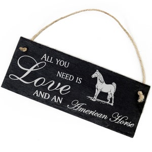 Slate Decoration American Horse Shield 22 x 8 cm - All you need is Love and an American Horse
