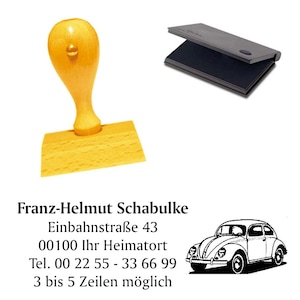 Address stamps &quot;CAR AUTO&quot; with pillow mechanic