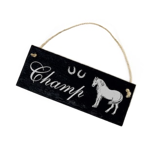 Slate board horse Lipizzaner - with desired name - door sign 22 x 8 cm weatherproof - stable sign horse stable riding stable horse box riding