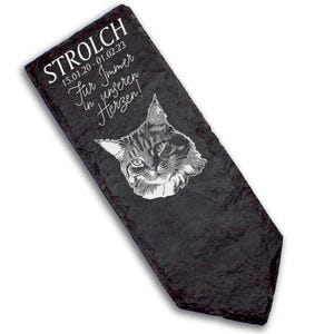 Grave marker grave decoration gravestone - Norwegian Forest Cat - Personalized decoration 8 x 22 cm grave decoration keepsake pet grave name date