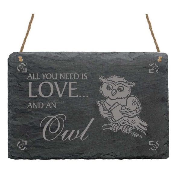 Slate "Owl with book" Shield Owl Kautz