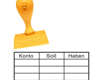 Stempel « KONTO SOLL + HABEN » Tabelle Buchung Bürostempel Buchungsstempel Kontierungsstempel Buchhaltung Verwaltung Büro Rechungswesen