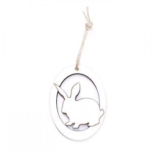 Easter Pendant Easter Bunny Rabbit - Easter Egg Shield Easter 5 x 7 cm - Easter Pendant Easter Decoration Easter Decoration Spring Easter Gift Easter Nest