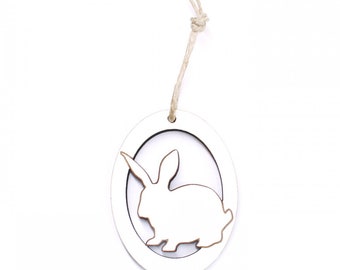 Paashanger Paashaas Konijn - Paasei Schild Pasen 5 x 7 cm - Paashanger Paasdecoratie Paasdecoratie Lente Paascadeau Paasnest