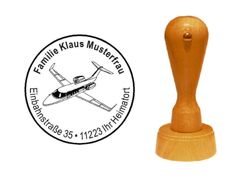 Stempel Holzstempel Flugzeug 3 Bild 1