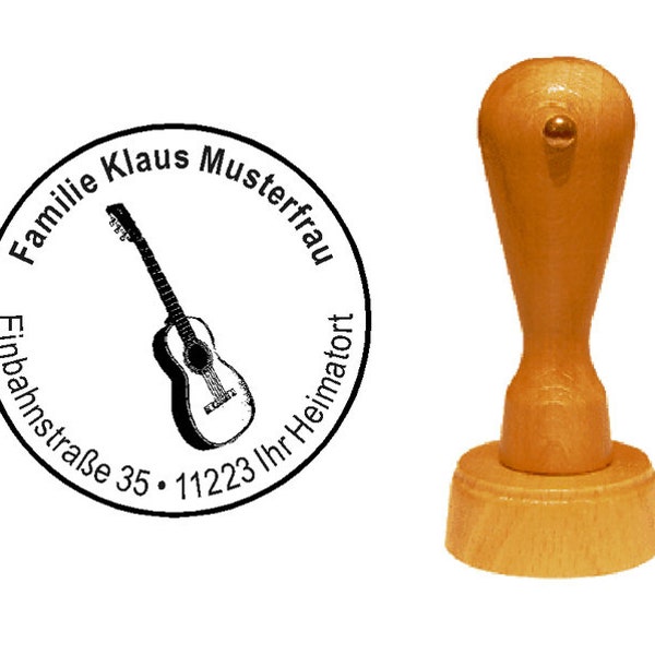 Stempel houten stempels " GITARRE"