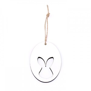 Easter Pendant Easter Bunny Face Outline - Easter Egg Shield Easter Bunny - 5 x 7 cm - Easter Pendant Easter Decoration Easter Decoration Spring Happy Easter