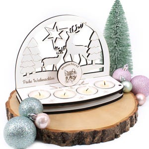 Decoration candle arch house cat head tealight holder personalized Christmas Christmas decoration