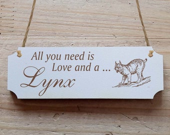 Dekoschild "All You Need Is love"-lynx