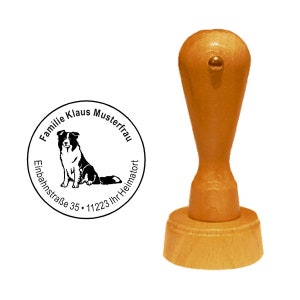 Stamp Wooden Stamp Dog Border Collie