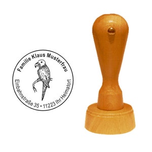 Timbro pappagallo timbro in legno