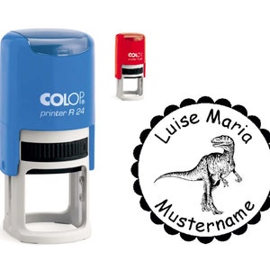 Francobollo Ingenuno DINO - con nome personale regalo scuola scuola inizio scuola bambini dinosauro