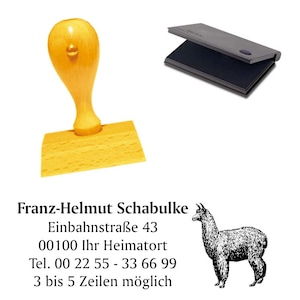 Francobollo di legno - Alpaca Camel - Timbro