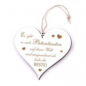 Brevet Bouclier Coeur gravé de dicton - Meilleure Marraine du Monde - Baptême Bouclier Décoratif 13 x 12 cm