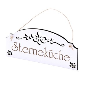 Shield star kitchen - vintage door sign with ornaments 22 x 11 cm • Shabby decoration sign decoration wall sign decoration door decoration kitchen star chef