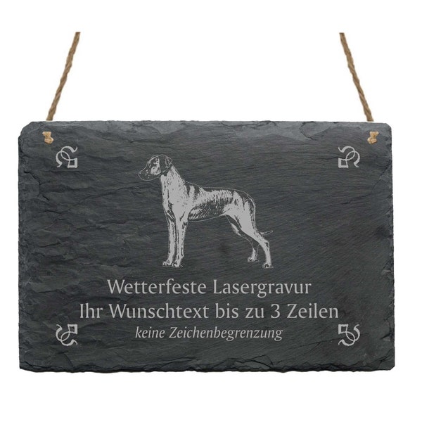 RHODESIAN RIDGEBACK Schiefertafel mit Wunschgravur