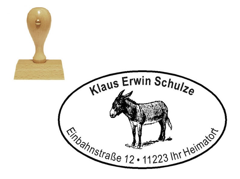 Stempel Holzstempel ESEL Bild 1