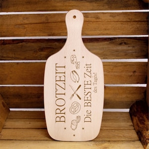 Bread board Engraved breakfast board - Bread time, the best time of the day - Cutting board 15x34 - Bread board Kitchen board Serving platter Bread