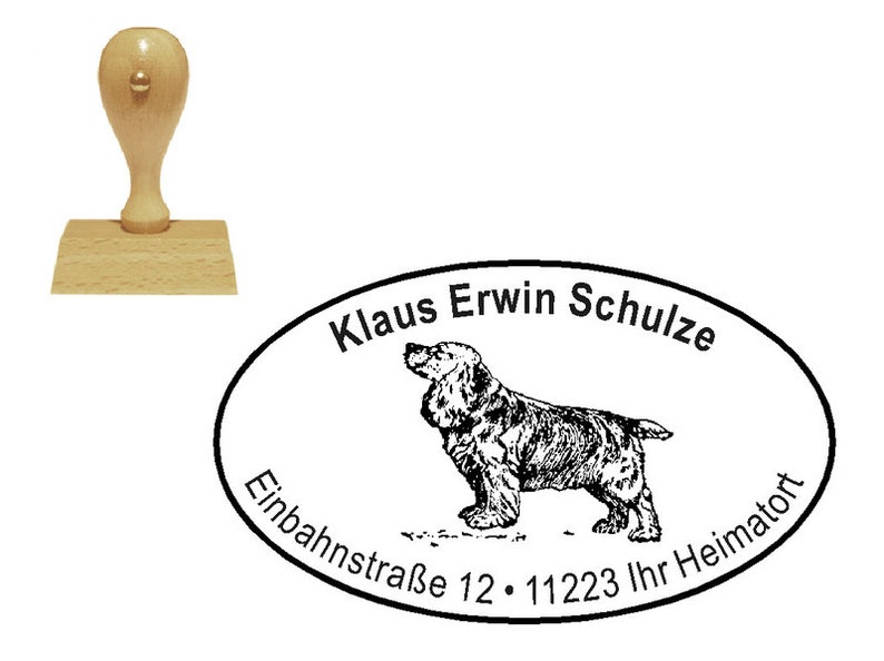 Stempel Holzstempel HUND COCKERSPANIEL Bild 1