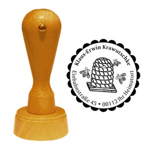 Stamps - IMKER - BIENENSTOCK » Address Stamp Name Name Address Profession Honey Beekeeping Bees Honeybees Beekeeping Natural Natural