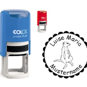 Stamp Ingenues " ERDM-NNCHEN - con nome personale regalo scuola iniziare scuola inizio scuola bambini animali zoo