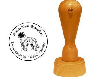 Stamp wooden stamp dog Leonberger
