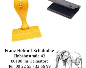 Holzstempel  - Elefant - Stempel