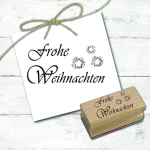 Stamp « MERRY CHRISTMAS » Stars Motif Stamp Scrapbooking Embossing Gift Family Friends Advent Christmas Party Christmas Eve Crafting
