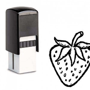 Carimbo de cartão de bônus com motivo de frutas de morango cartões de desconto cartões de fidelidade cartões de cliente - 10 x 10 mm - cartão de bônus pontos de fidelidade desconto de cliente