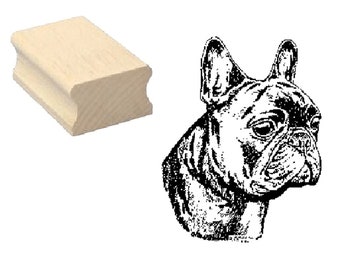 Stamp "FRENCH BULLDOGGE" Motif Stamp Wood Stamp Scrapbooking Embossing Crafting Stamping Gift Dog Dogs Dog Friends